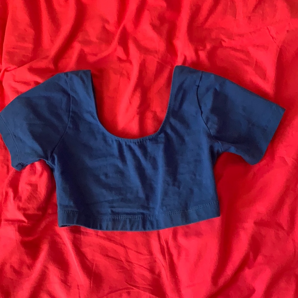 Blue crop top